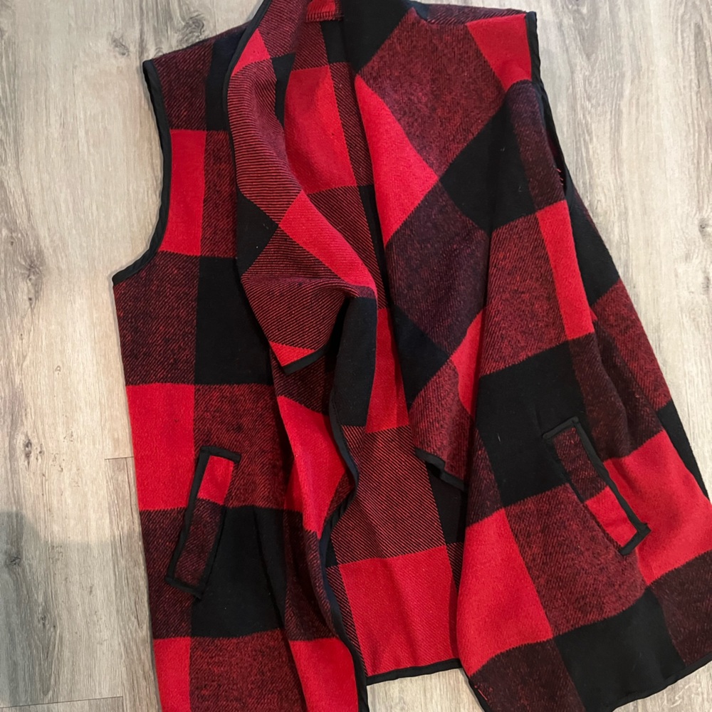 Large plaid vest